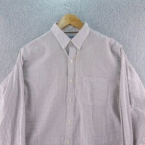 Brooks Brothers Men's Medium Slim Fit Check Dress Shirt Button Down Preppy